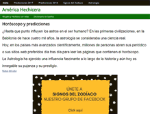 Tablet Screenshot of americahechicera.com